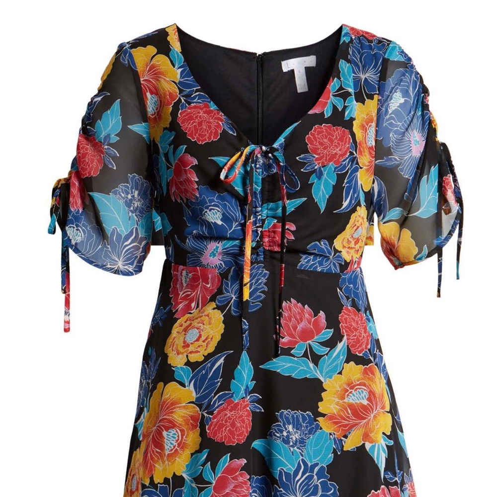 Leith floral knee length dress